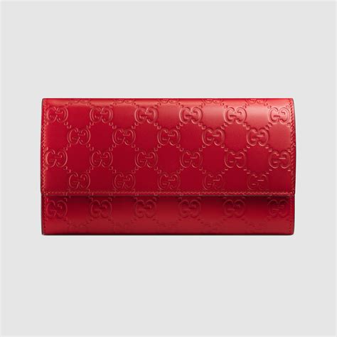 gucci signature continental wallet red|Gucci accessory collection wallet.